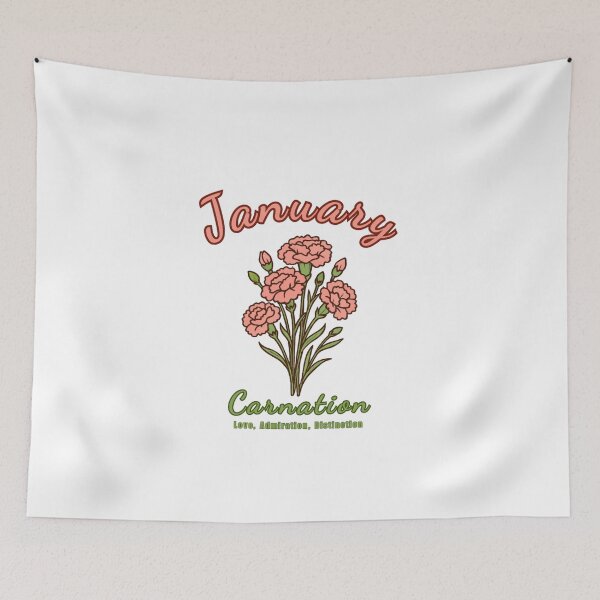 Item preview, January Birth Flower - Carnation designed and sold by DixieGirlStudio.