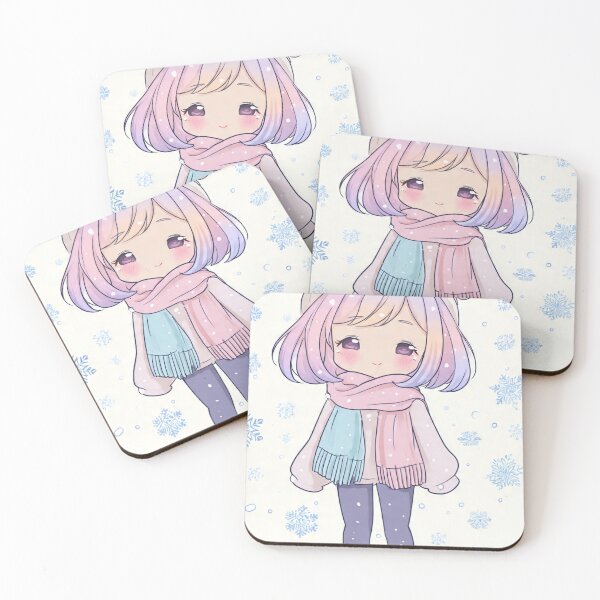 Item preview, Kawaii Snow Girl – Pastel Winter Cute Art designed and sold by Chicbyvalde973.