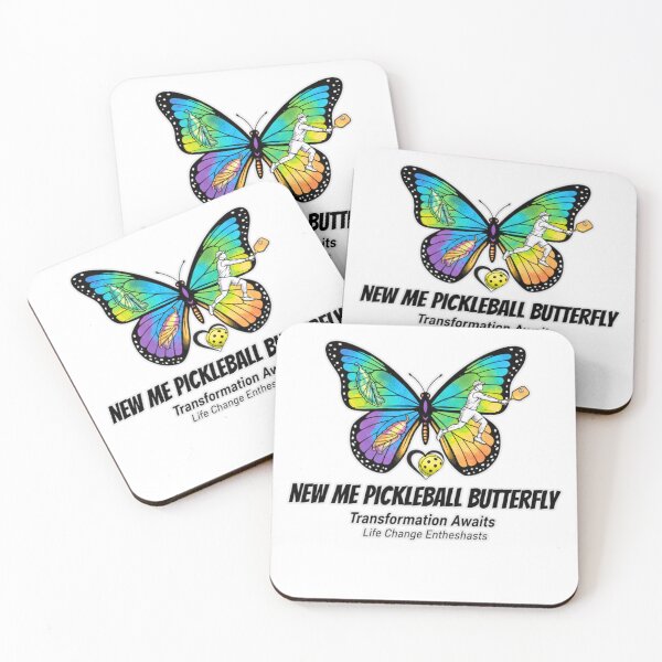 Item preview, New Me Pickleball Butterfly Tee | Transformation Journey Activewear | Wellness & Court Style designed and sold by FitEnvy.