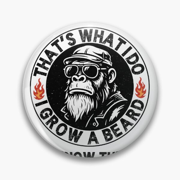 Item preview, That’s What I Do I Grow a Beard and I Know Things – Funny Monkey Beard designed and sold by gunaone-design.