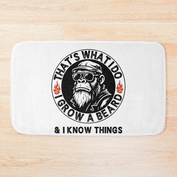 Item preview, That’s What I Do I Grow a Beard and I Know Things – Funny Monkey Beard designed and sold by gunaone-design.