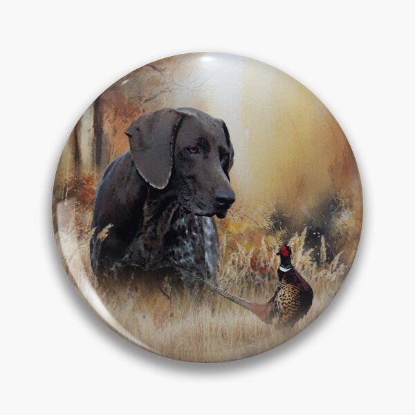 Item preview, German Shorthaired Pointer on Point – Pheasant Hunt Art designed and sold by TammyHunterArt.