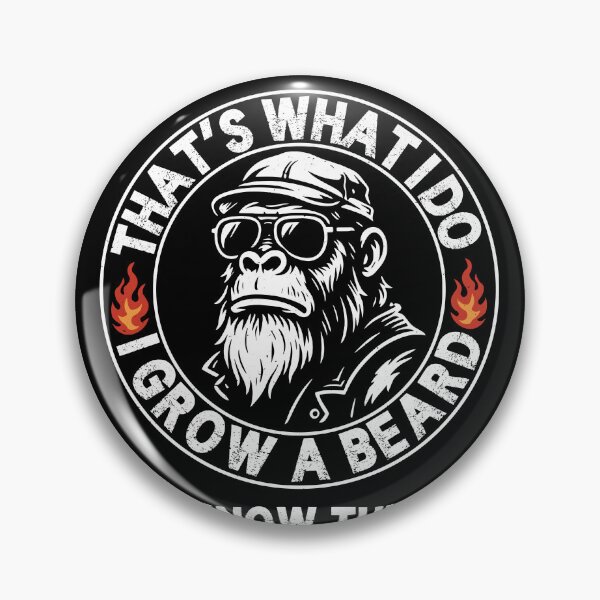 Item preview, That’s What I Do I Grow a Beard and I Know Things – Funny Monkey Beard designed and sold by gunaone-design.
