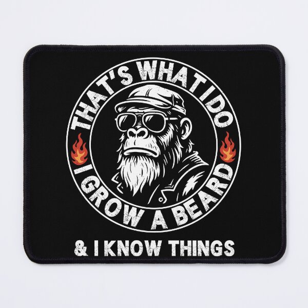 Item preview, That’s What I Do I Grow a Beard and I Know Things – Funny Monkey Beard designed and sold by gunaone-design.