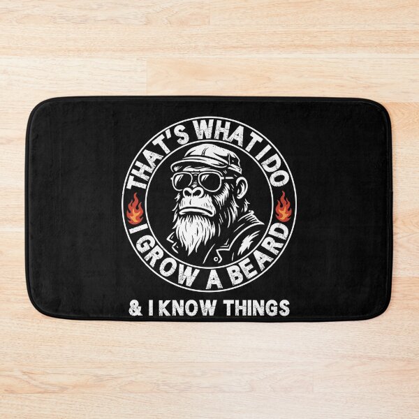 Item preview, That’s What I Do I Grow a Beard and I Know Things – Funny Monkey Beard designed and sold by gunaone-design.