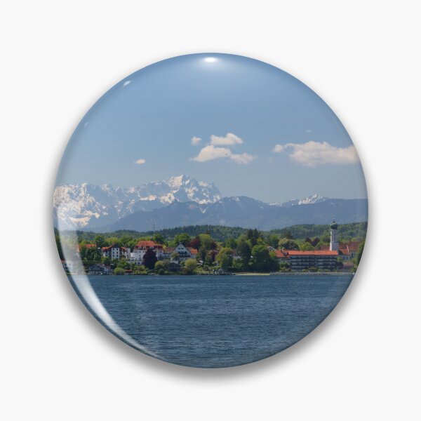 Artikelvorschau, Seeshaupt und die Bayerischen Alpen vom Starnberger See aus entworfen und verkauft von Kasia Design.