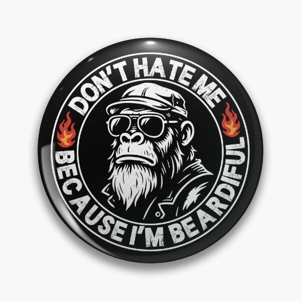 Item preview, Don’t Hate Me Because I’m Beardiful - Funny Bearded Monkey Quote designed and sold by gunaone-design.