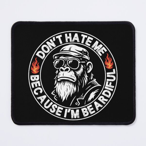 Item preview, Don’t Hate Me Because I’m Beardiful - Funny Bearded Monkey Quote designed and sold by gunaone-design.