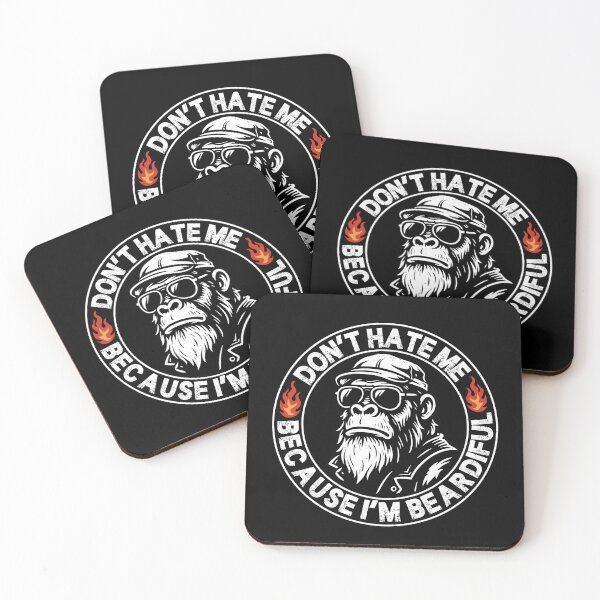 Item preview, Don’t Hate Me Because I’m Beardiful - Funny Bearded Monkey Quote designed and sold by gunaone-design.