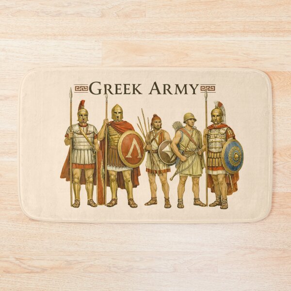 Item preview, Greek Spartan Army Ancient Warrior Art designed and sold by Retr0Tshirts.