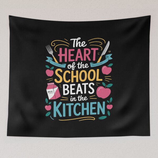 Item preview, Womens The Heart Of The School Beats In The Kitchen Lunch Lady03  designed and sold by VerseFarm.
