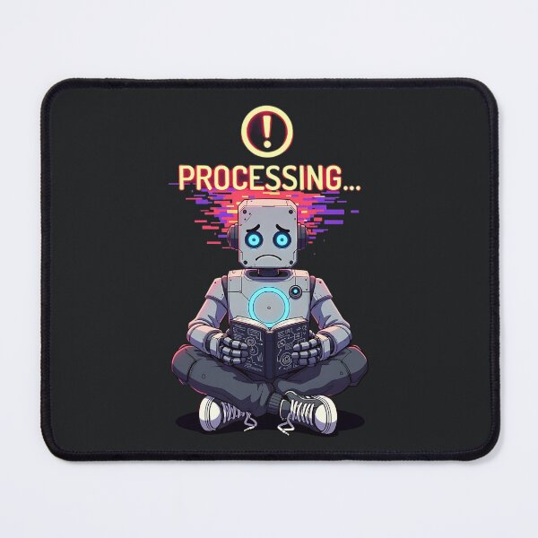 Item preview, Processing – Overthinking Robot Mental Load Humor designed and sold by Taans-Creation.