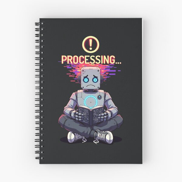 Item preview, Processing – Overthinking Robot Mental Load Humor designed and sold by Taans-Creation.
