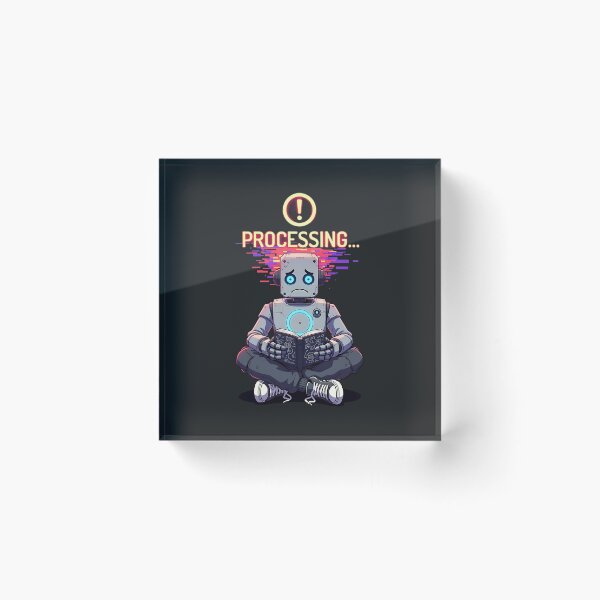 Item preview, Processing – Overthinking Robot Mental Load Humor designed and sold by Taans-Creation.