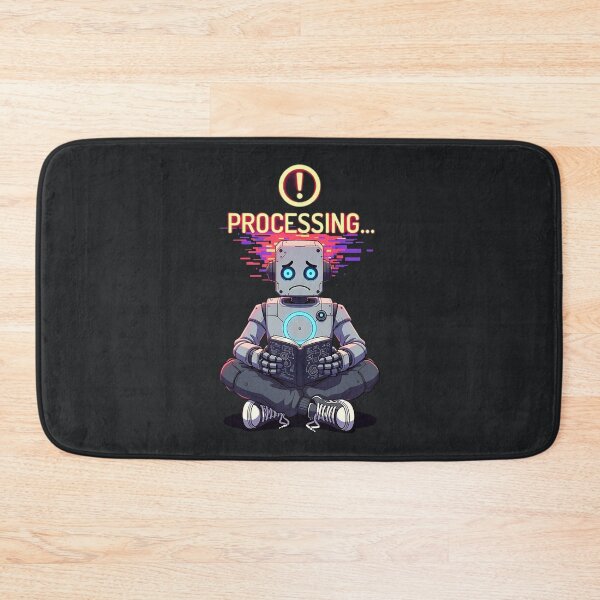 Item preview, Processing – Overthinking Robot Mental Load Humor designed and sold by Taans-Creation.