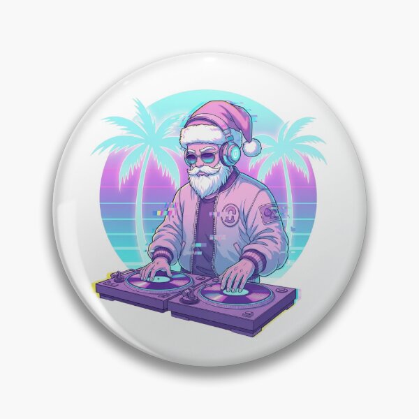 Item preview, Anime Christmas Vaporwave Santa DJ Art Print – Neon Synthwave Christmas Poster, Epic Retro Holiday Gift for Music Lovers designed and sold by wellie-chic.