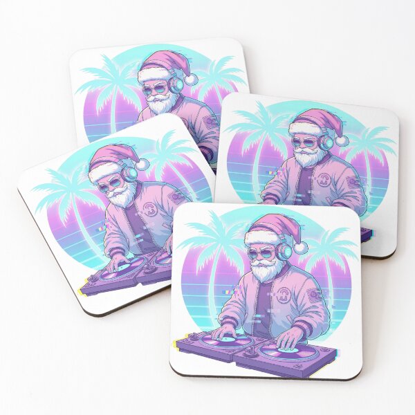 Item preview, Anime Christmas Vaporwave Santa DJ Art Print – Neon Synthwave Christmas Poster, Epic Retro Holiday Gift for Music Lovers designed and sold by wellie-chic.