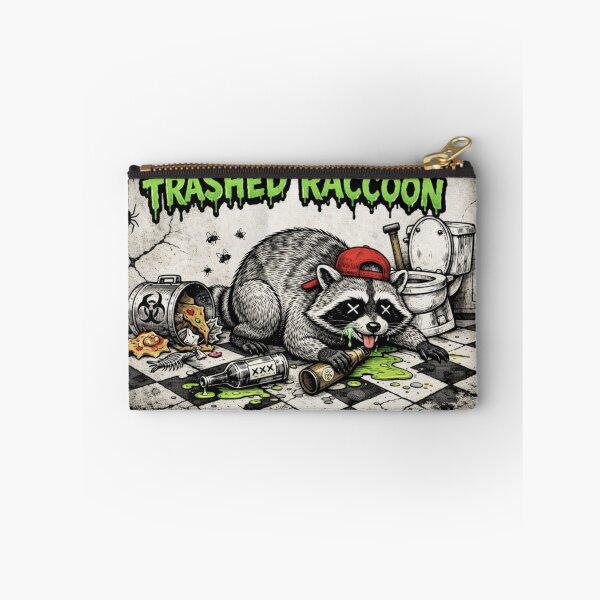 Item preview, Trashed Raccoon – Punk Bathroom Chaos Illustration designed and sold by zuzzelek44.