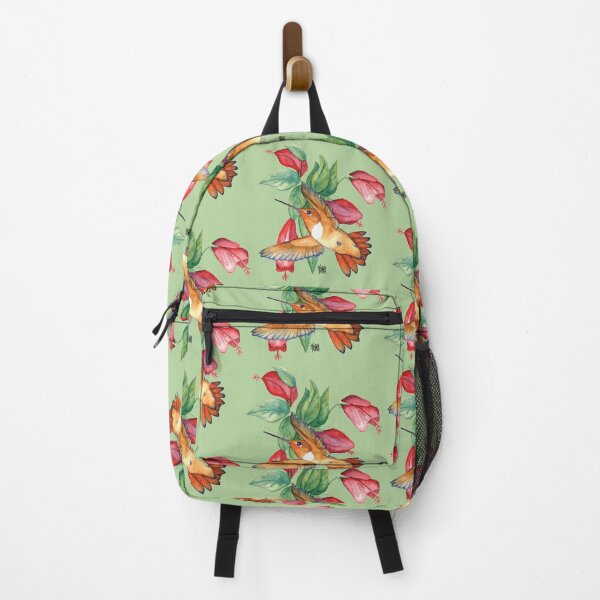 Item preview, Rufous Hummer with Red Flowers designed and sold by Jesus Vichareli.