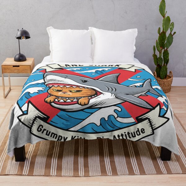 Item preview, Land Shark – Grumpy Kitty in Great White Costume designed and sold by Petzzz.
