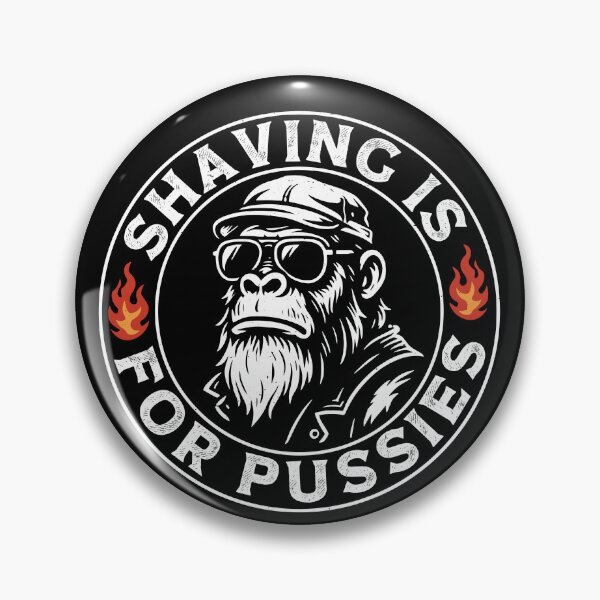 Item preview, Shaving is for Pussies - Funny Bearded Monkey Quote  designed and sold by gunaone-design.