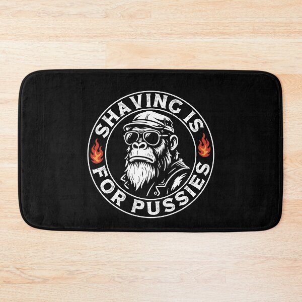 Item preview, Shaving is for Pussies - Funny Bearded Monkey Quote  designed and sold by gunaone-design.