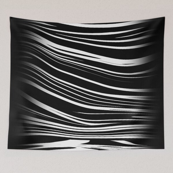 Item preview, Striking Black and White Waves, Abstract Monochrome, Contrast designed and sold by InFrameVision.