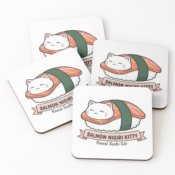 Item preview, Salmon Nigiri Kitty – Kawaii Sushi Cat designed and sold by Petzzz.