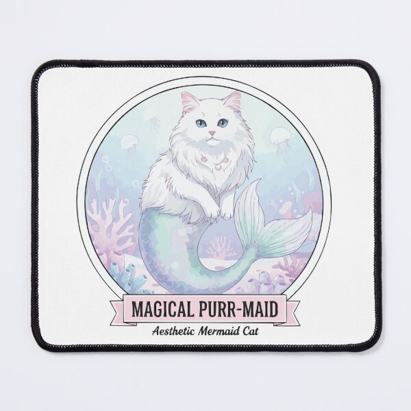 Item preview, Magical Purr-maid – Aesthetic Mermaid Cat designed and sold by Petzzz.