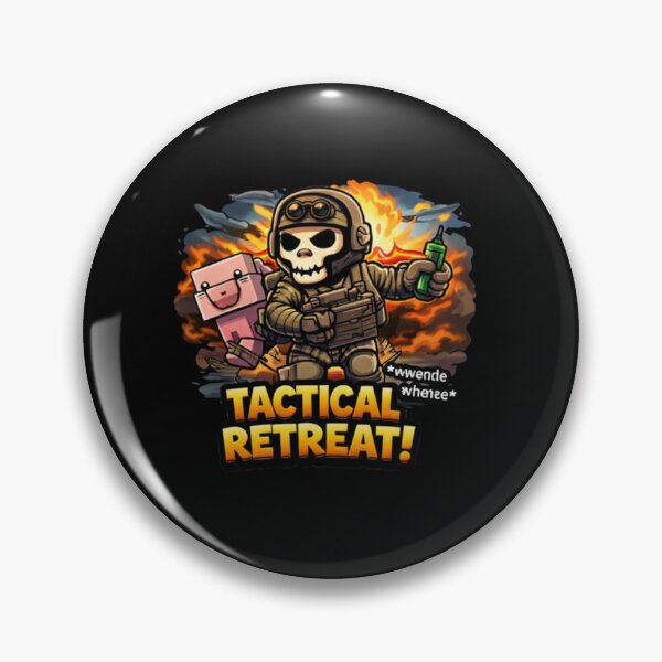 Item preview, Tactical Retreat! Funny Gamer FPS Minecraft designed and sold by Al-Ziyyel Studio✨.
