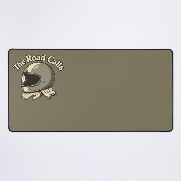 Item preview, The Road Calls - Retro Motorcycle Helmet Biker Emblem designed and sold by SilentPowerArt.