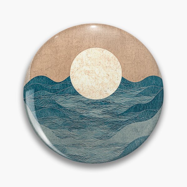 Item preview, Abstract Sunset Over Ocean – Minimal Coastal Waves designed and sold by NewArt33.