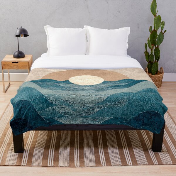 Item preview, Abstract Sunset Over Ocean – Minimal Coastal Waves designed and sold by NewArt33.