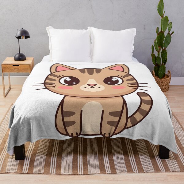 Artikelvorschau, Niedliche Cartoon-Illustration einer getigerten Katze im Kawaii-Stil entworfen und verkauft von Uglyandcute.