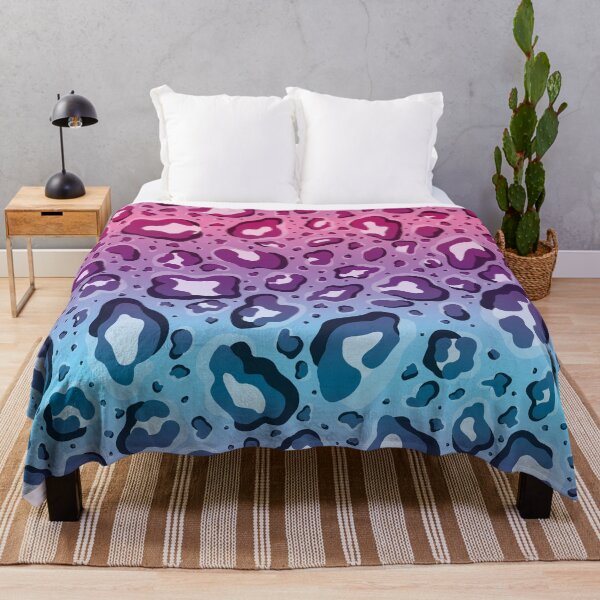 Item preview, Pink Purple Blue Gradiant Cheetah Print designed and sold by Goolsby-Designs.