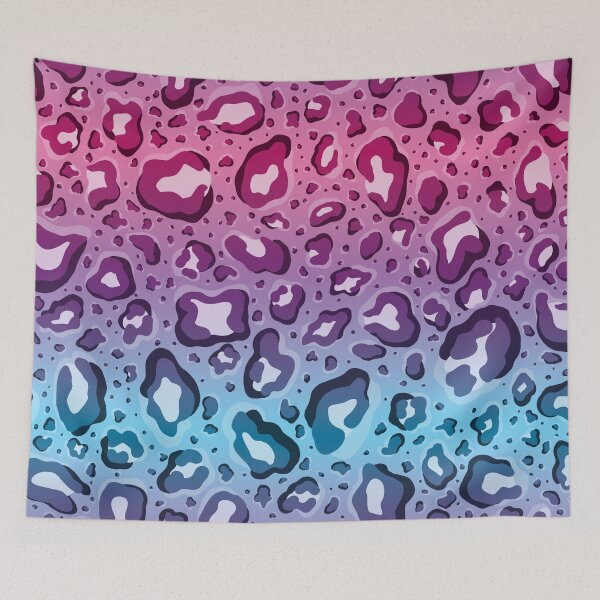 Item preview, Pink Purple Blue Gradiant Cheetah Print designed and sold by Goolsby-Designs.