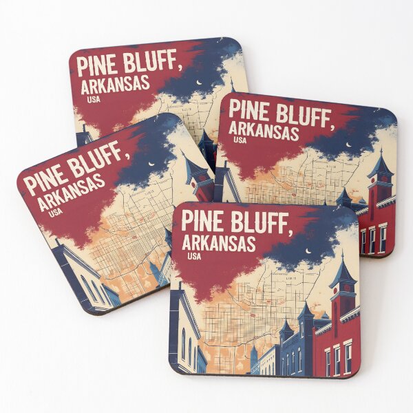 Item preview, Pine Bluff Arkansas USA Vintage Travel Tourism designed and sold by TravelersGems.