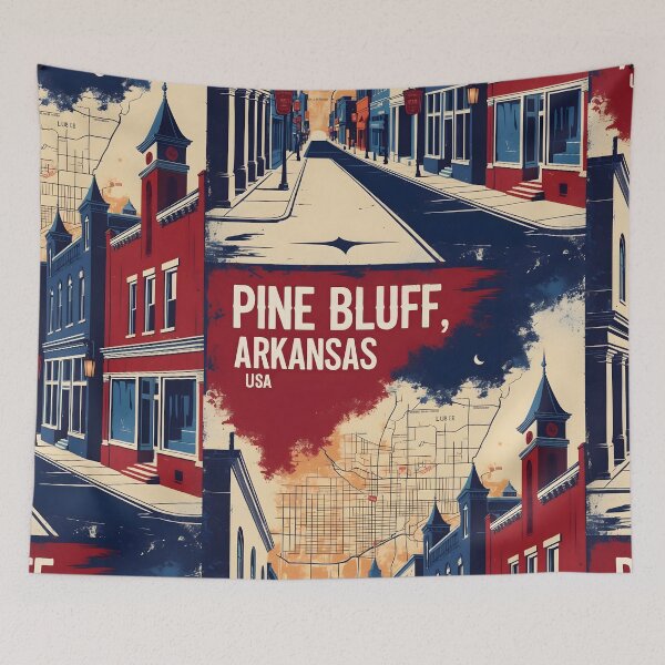 Item preview, Pine Bluff Arkansas USA Vintage Travel Tourism designed and sold by TravelersGems.