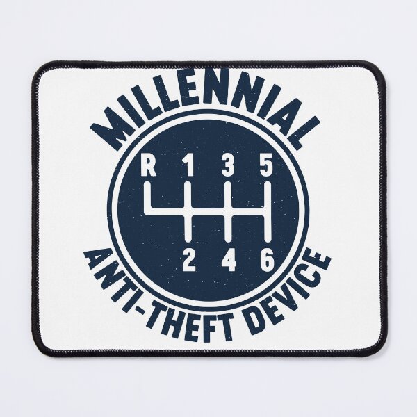 Item preview, Millennial Anti-Theft Device – Stick Shift Manual Car Humor designed and sold by gunaone-design.