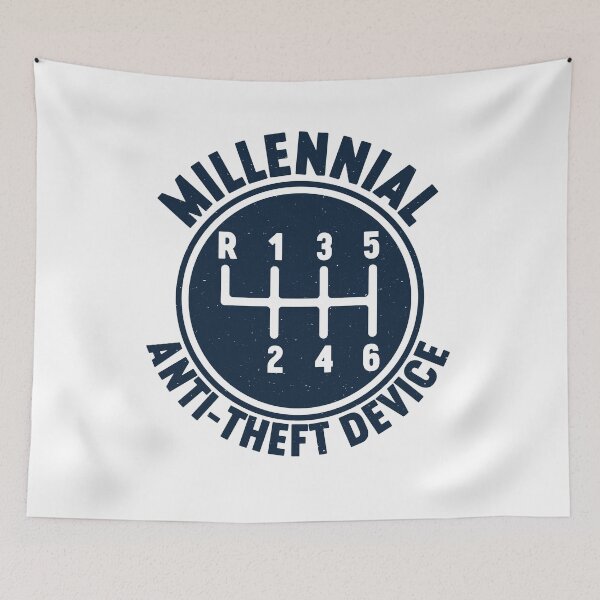 Item preview, Millennial Anti-Theft Device – Stick Shift Manual Car Humor designed and sold by gunaone-design.