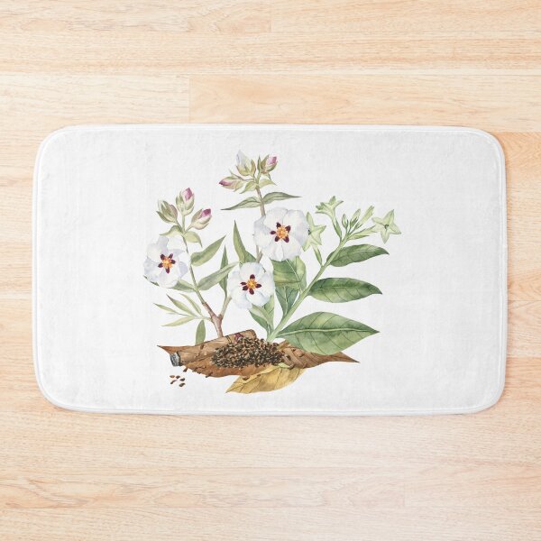 Item preview, Rockrose and Tobacco Watercolor Illustration designed and sold by Flowersforbear.