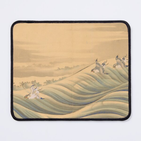 Item preview, Plovers Flying Over Waves - Vintage Japanese Seascape Art designed and sold by Open Canvas.