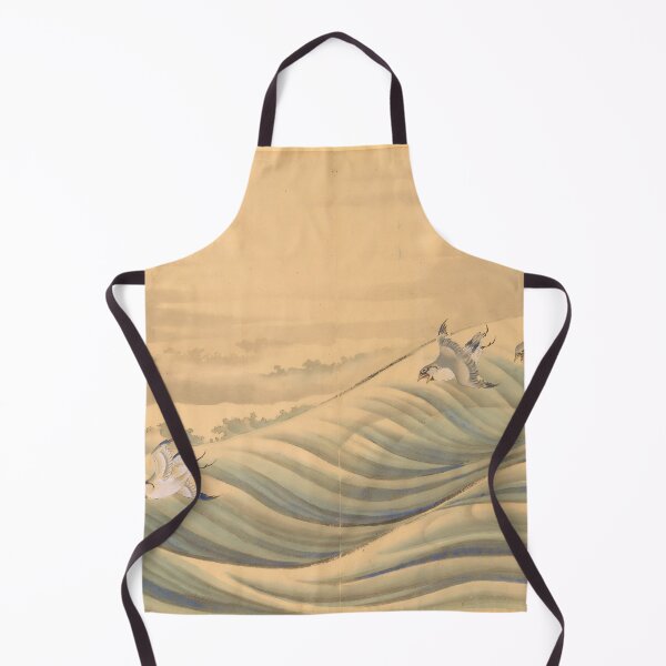 Item preview, Plovers Flying Over Waves - Vintage Japanese Seascape Art designed and sold by Open Canvas.