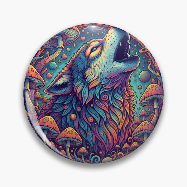 Item preview, Trendy Animal Art Print - Psychedelic Wolf designed and sold by Mindwork Creative Arts.