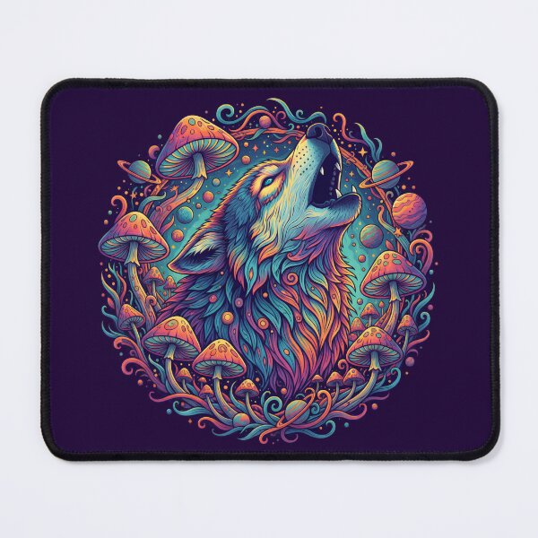 Item preview, Trendy Animal Art Print - Psychedelic Wolf designed and sold by Mindwork Creative Arts.