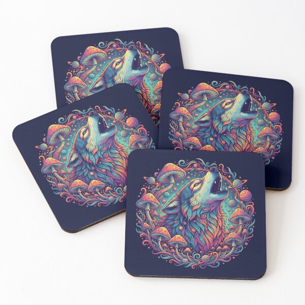 Item preview, Trendy Animal Art Print - Psychedelic Wolf designed and sold by Mindwork Creative Arts.