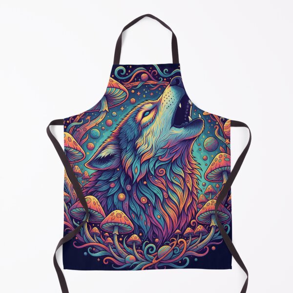 Item preview, Trendy Animal Art Print - Psychedelic Wolf designed and sold by Mindwork Creative Arts.