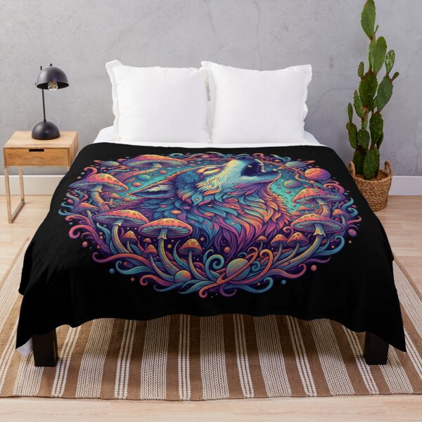 Item preview, Trendy Animal Art Print - Psychedelic Wolf designed and sold by Mindwork Creative Arts.