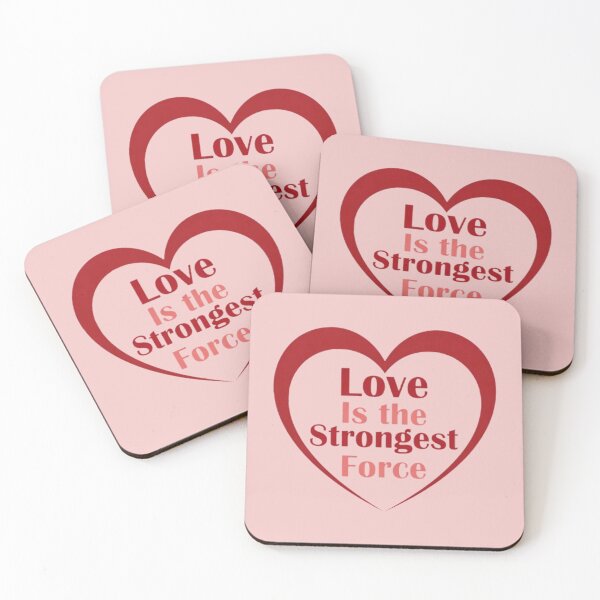 Item preview, Love Is the Strongest Force – Minimalist Heart Line Quote Design designed and sold by MyTshirtArt.