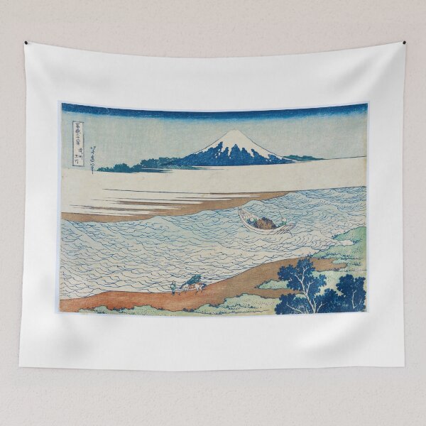Item preview, Mount Fuji from the Tama River - Vintage Japanese Landscape Print designed and sold by Open Canvas.